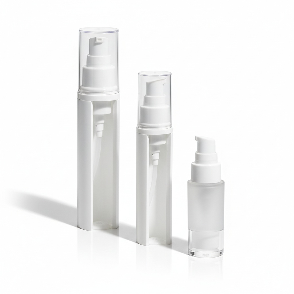 PP airless bottle cross-section showing wall thickness for heat resistance