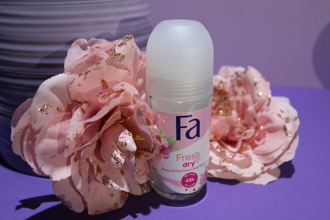 Cosmetic product labels showing FDA-required information including ingredient lists and net quantity declarations