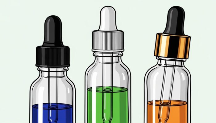 Dropper Bottle Cap Options: Rubber Bulb, Collar Color, and Pipette Choices